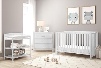 Suite Bebe Reign 4-in-1 Convertible Island Baby Crib in White