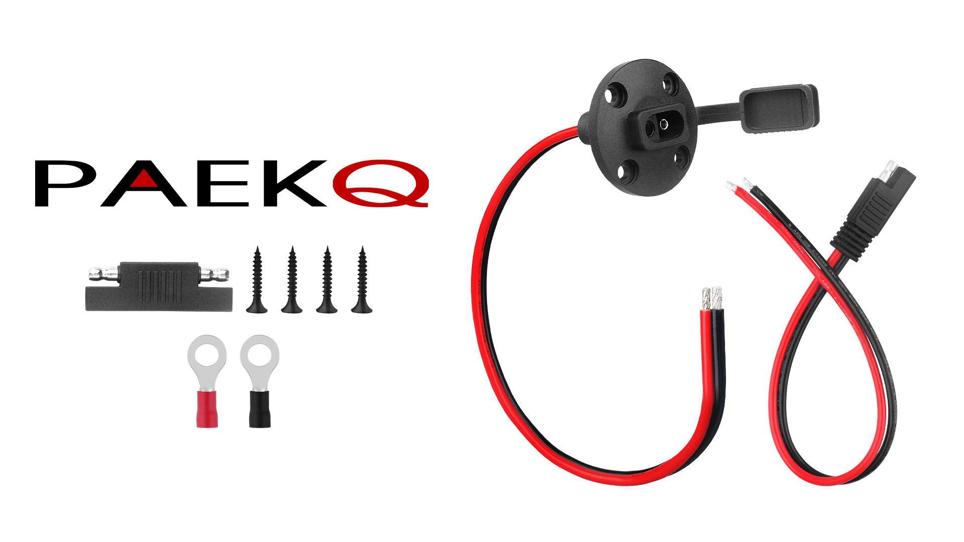 Adattatore SAE Con Coperchio Impermeabile - Per Connettori Solari E Automobilistici - Colore Nero