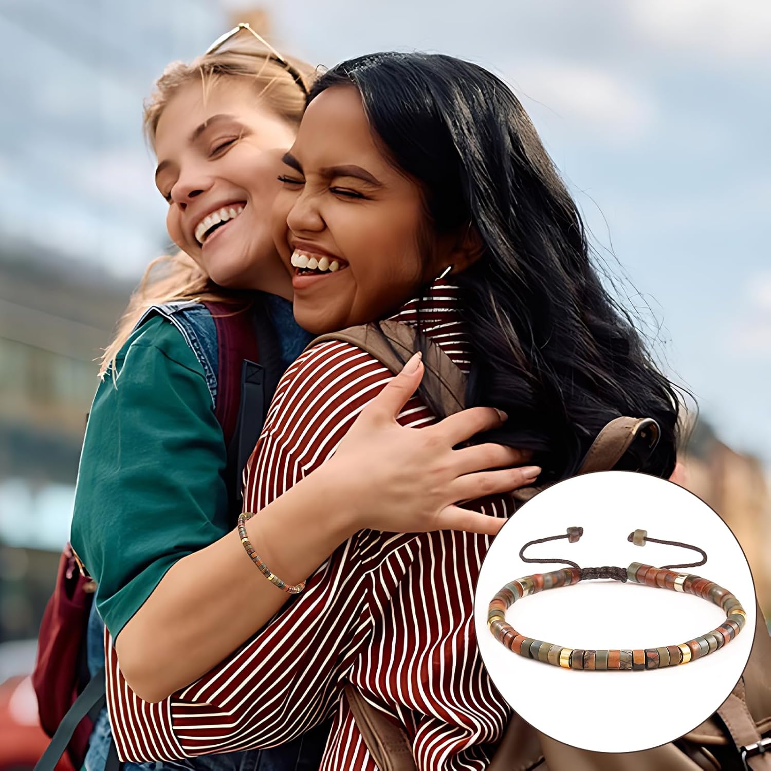 Inspirational Gifts Bracelets for Adults Women Encouraging Motivational Natural Stone Bracelet with Message Card Gift for Women Best Friends - Image 5