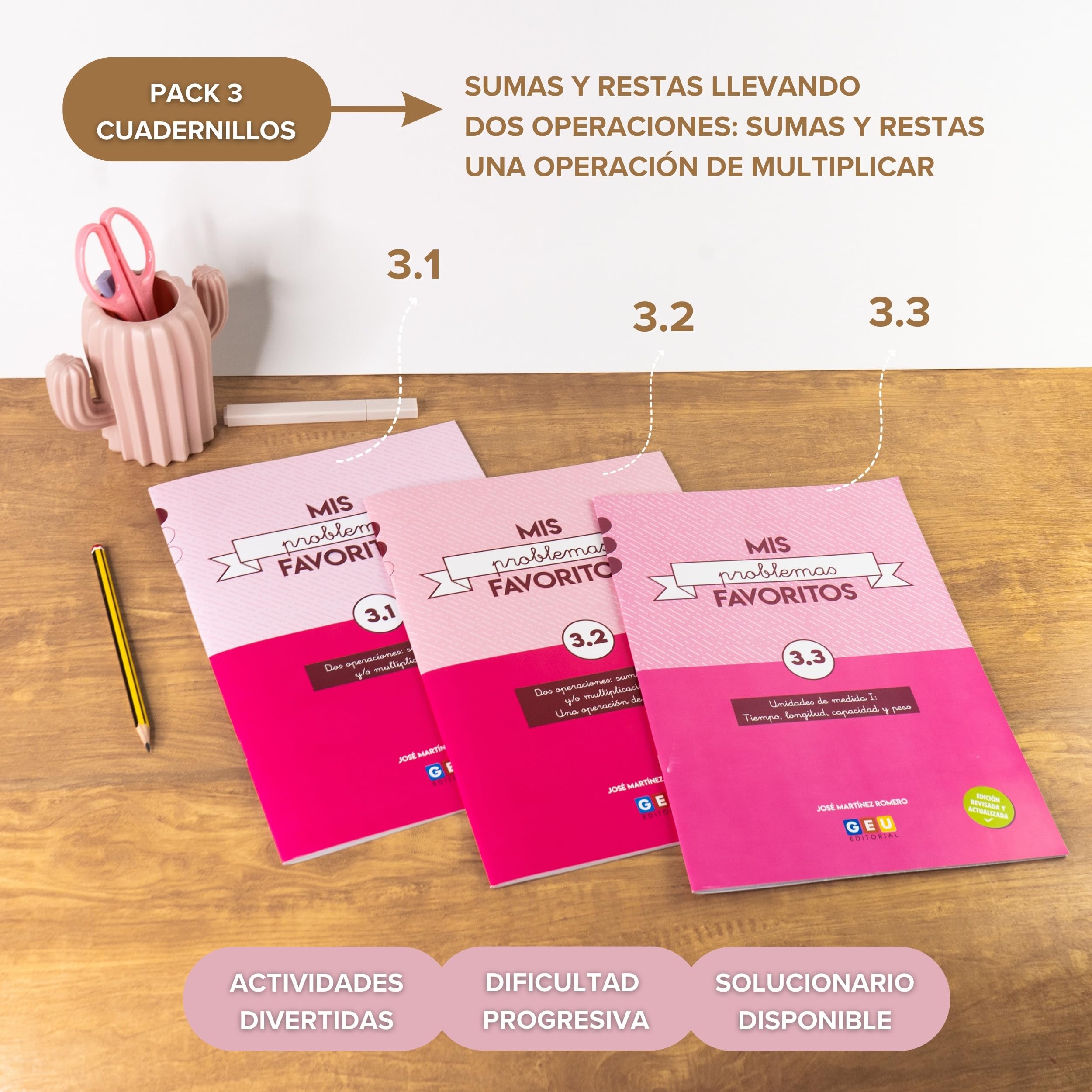 PACK PROBLEMAS MATEMATICAS 3 PRIMARIA | 3 Cuaderno Matematicas 3 Primaria | Mis Problemas Favoritos 3.1, 3.2 y 3.3
