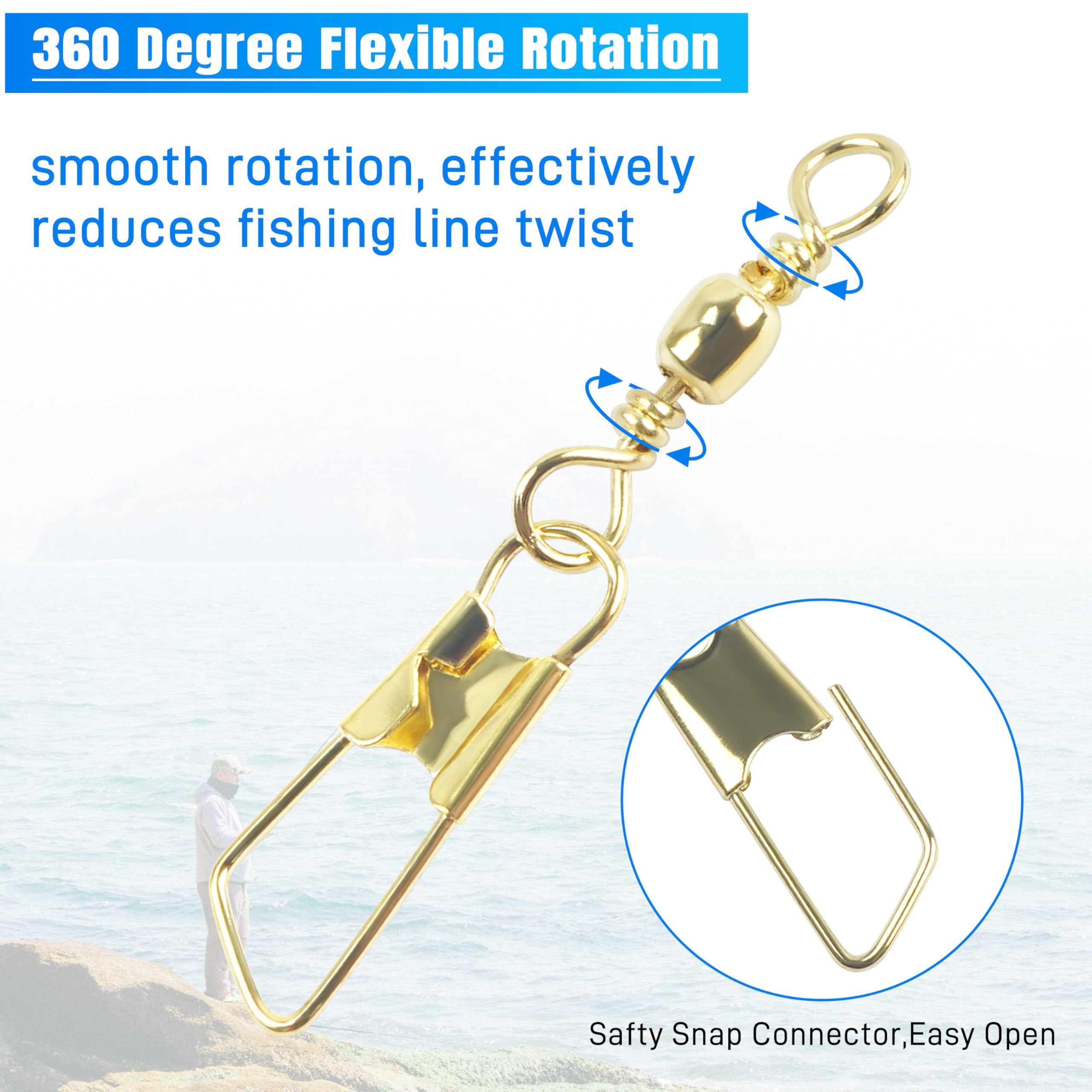 AGOOL Fishing Swivels - High Strength & FREE SHIPPING -6 AGOOL Fishing Swivels - High Strength & FREE SHIPPING -6