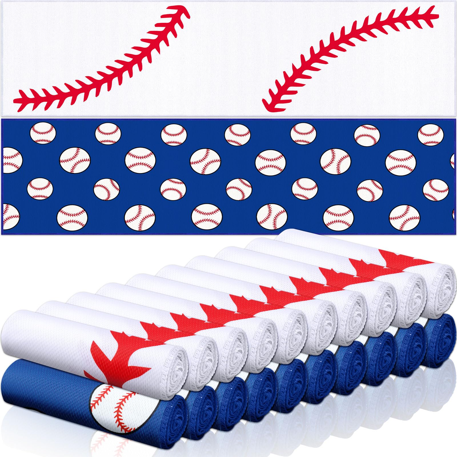 FuWeave 24 Pcs Sports Cooling Towels Baseball Basketball Softball 40 x 12 Inch Breathable Soccer Football Volleyball Microfiber Ice Towel Fast Drying