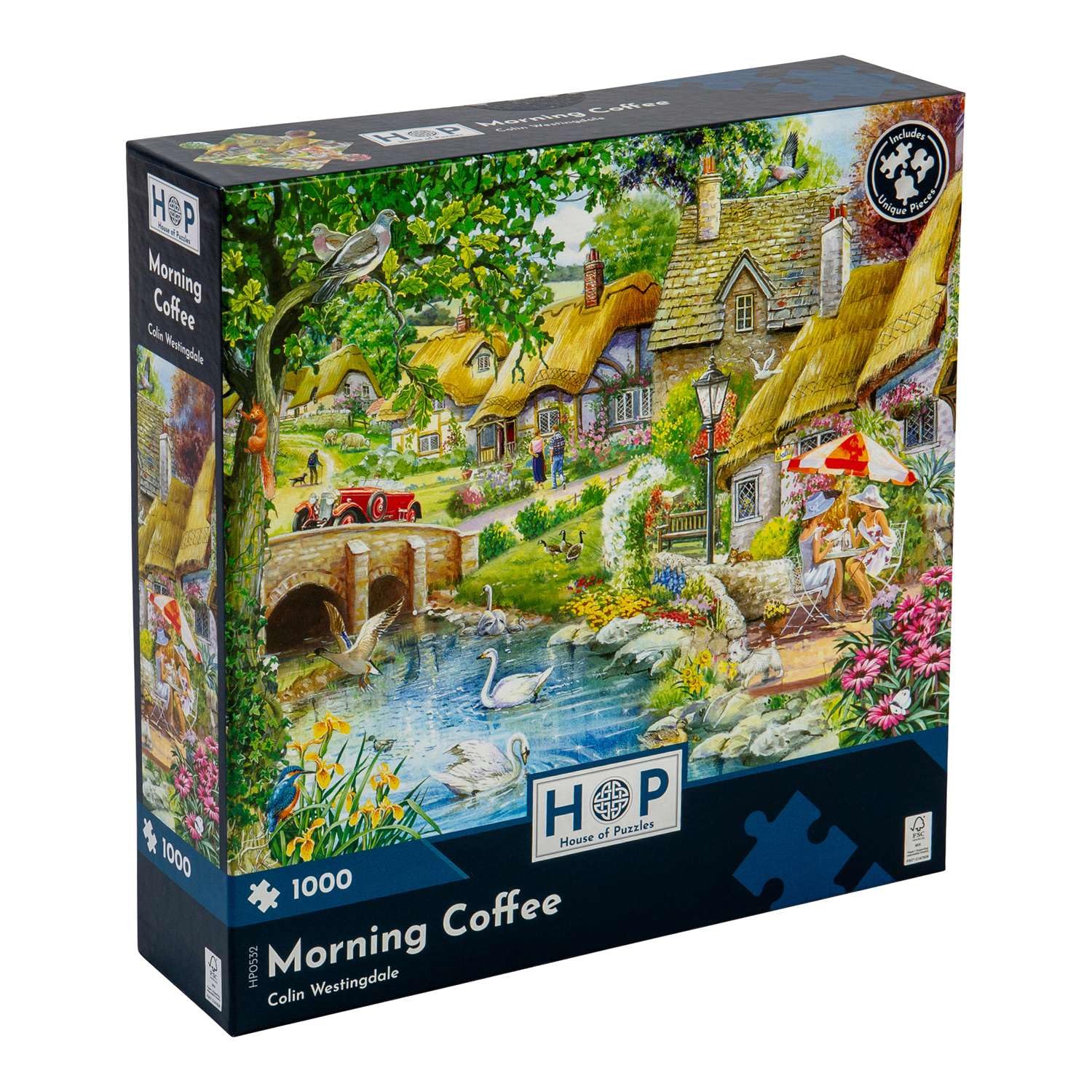 The House of Puzzles - Rompecabezas de café matutino – 1000 Piezas para Adultos, ilustrado por Artistas, Paisaje escénico, Regalos de Rompecabezas de Lujo
