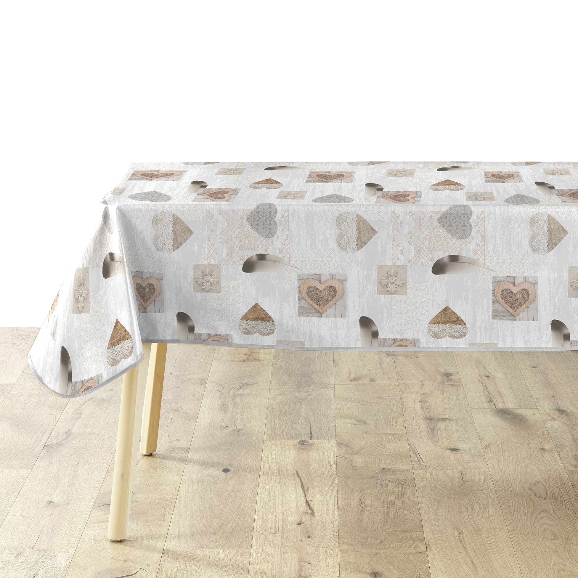 Douceur d'Intérieur Delicia PVC Textilia Rectangular Tablecloth 140 x 240 cm