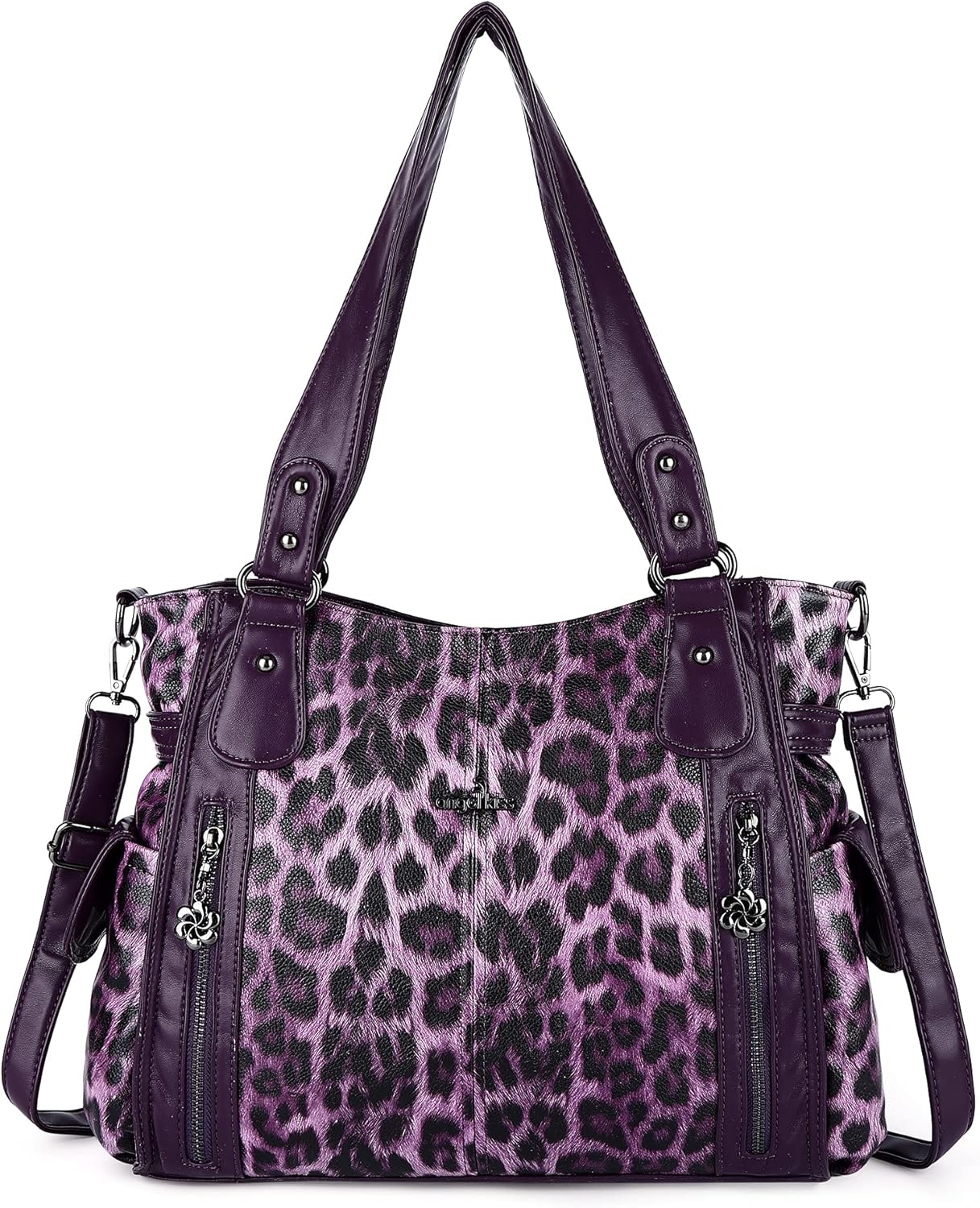 Angel Kiss Handbags for Womens Top-Handle Hobo Purse Roomy Casual Shoulder Bags PU Tote Satchel Purse for Women