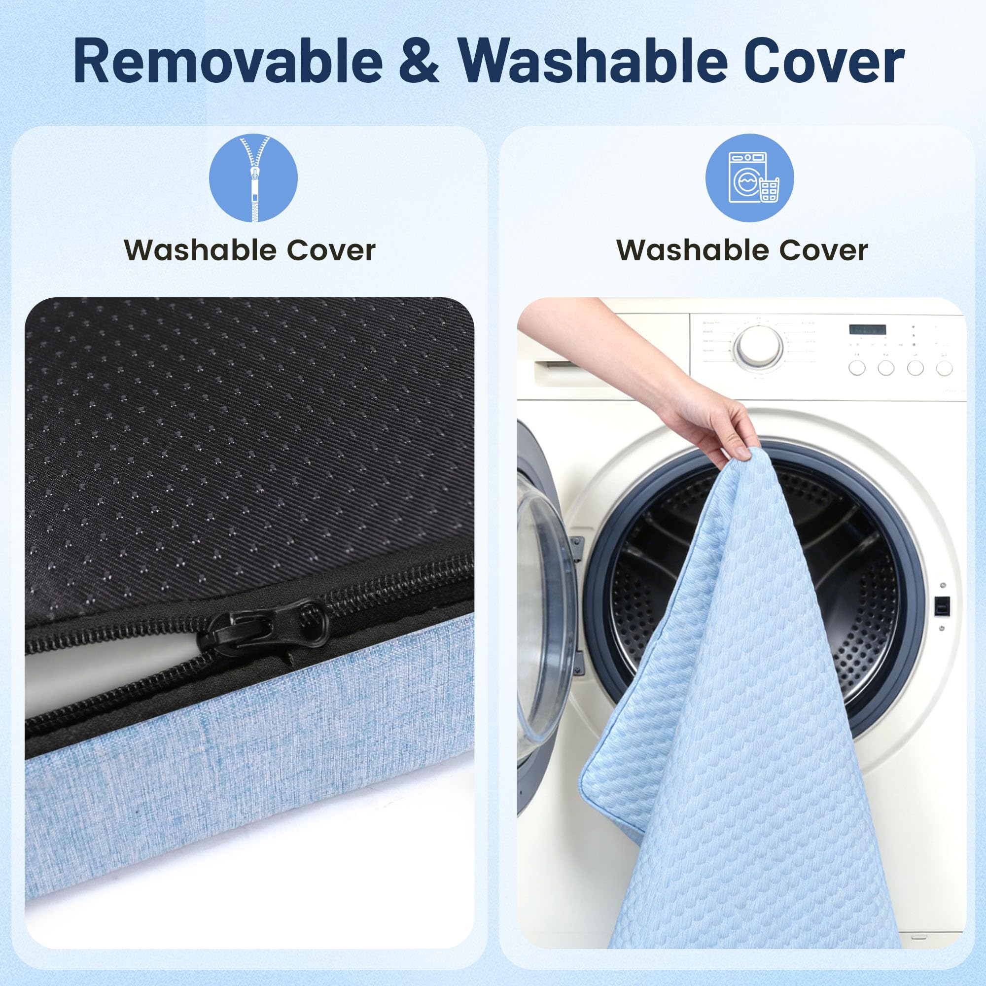 Cama ortopédica de espuma viscoelástica para perro, camas refrescantes para perros, camas lavables para mascotas con cubierta de piel sintética, forro impermeable, (XL: 41 x 29 x 4