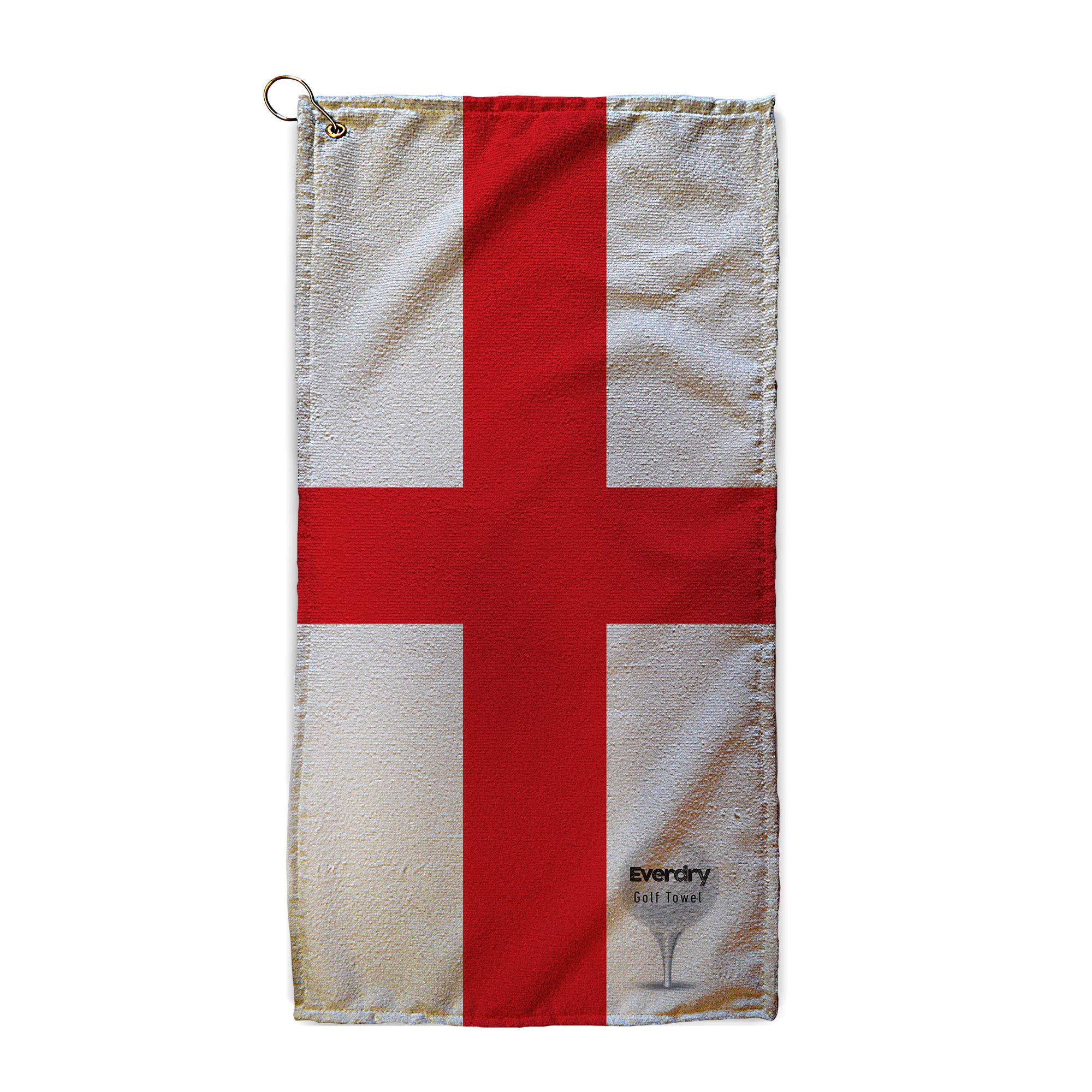 L&S PRINTS St George Flag - Golf Towel - Polyester White & Red