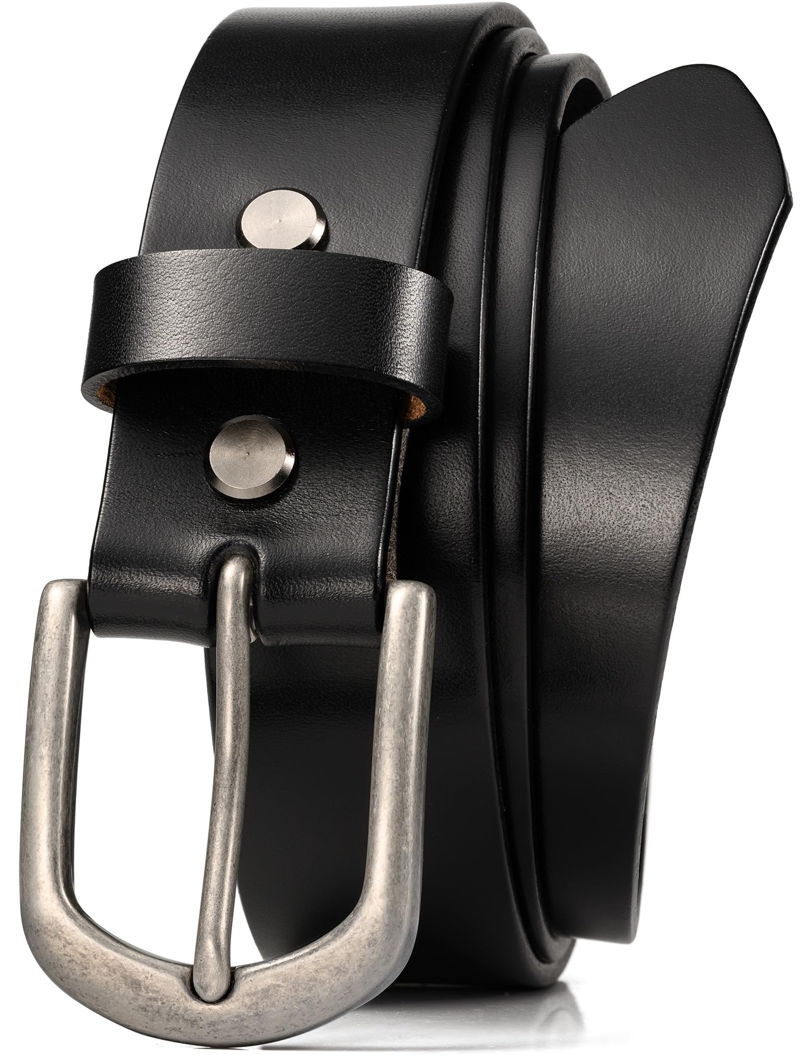 WOLFANT Mens 1 5 Top Full Grain Leather Belt in Gift Box 100 Italian Real Solid Leather