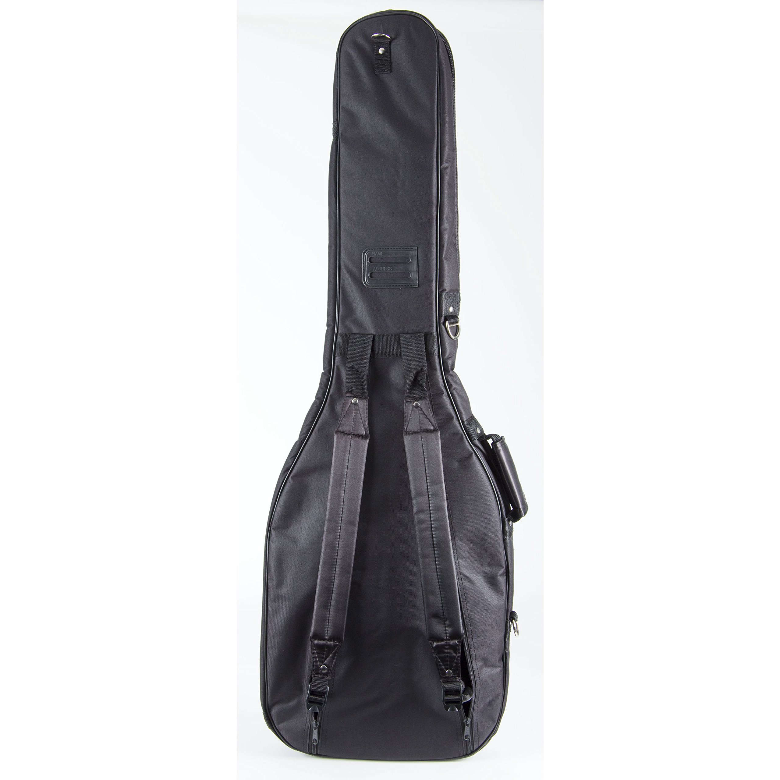 MUSIC STORE Housse Basse électrique Super Deluxe Black/Red Logo - Sac de Transport pour Basse électrique