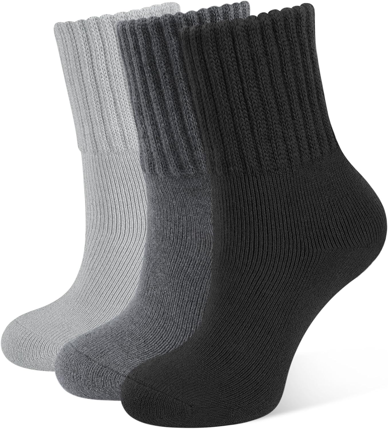 CLOSEMATE Womens Thick Full Cushioned Thermal Warm Boot Socks for Winter 3 Pairs