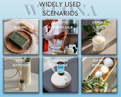 Miniatura 5 de Focus - Juego de aceites esenciales Aceites esenciales para difusores de aromaterapia, mezclas de aceites de aromaterapia Difusor de vertido Huile