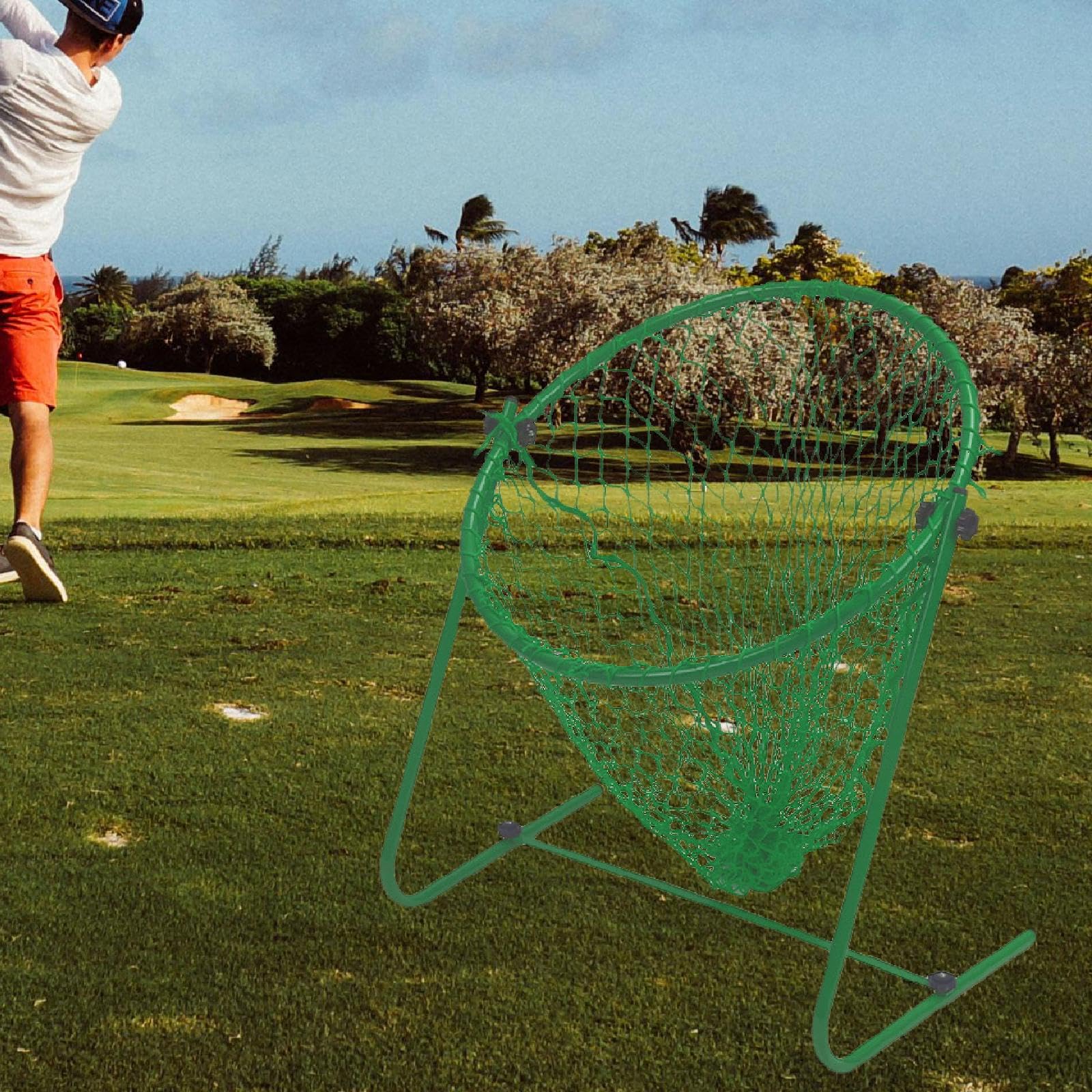 Golf Chipping Netz Übungsnetz Zielnetz Trainingsnetz Aus Robustem Material mit Einfacher Montage Und Tragbarem Design für Erwachsene Und Kinder
