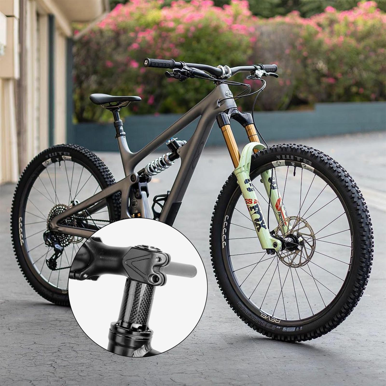 Set di 15 distanziatori per bicicletta, 7 misure, in fibra di carbonio, per bici da strada, distanziatori per bicicletta, 1 mm/2 mm/3 mm/5 mm/10 mm/15 mm/20 mm
