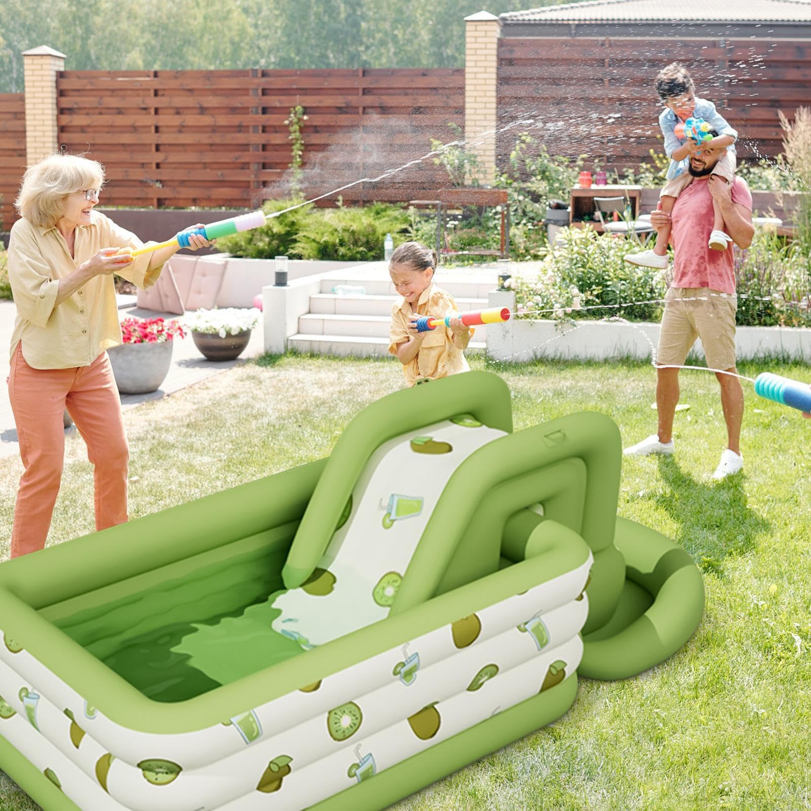 Pool-Wasserrutsche Verdicktes Aufblasbares Kinderspielzeug | Kinder Poolrutschen Für Urlaub, Camping, , Spielplatz, Poolbereich, Terrasse, Hof, Park, See, , Garten, Outdoor, Zuhause