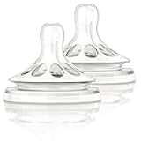 Philips AVENT BPA Free Natural Slow Flow Nipples, 2-Pack.