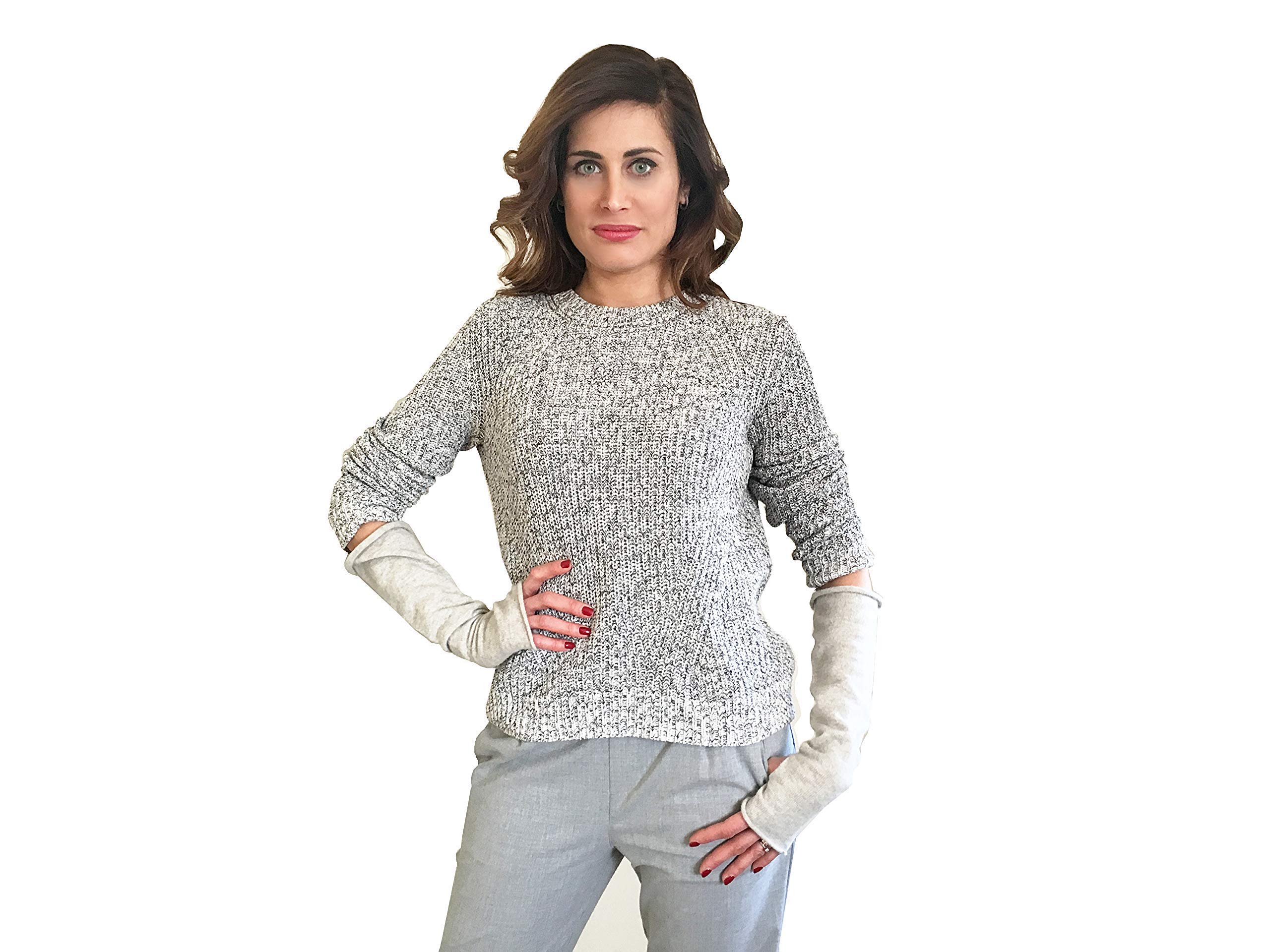 Guanti Ragazza Donna Caldi Invernali Cachemire Grigio
