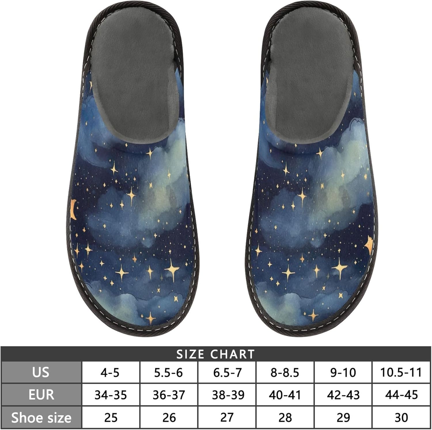 Nebula Star House Slippers – Cozy Fuzzy Slippers for Guests, Washable & Disposable, Perfect for Shoeless Home, Spa & Hotel Use A111107