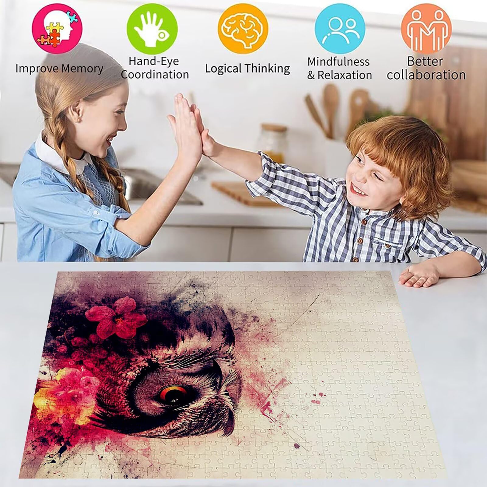 Puzzle 3000 sztuk zwierząt puzzle dla dorosłych kwiaty 122 x 81 cm Unikalne rzemiosło klasyczne drewniane układanka 3D do rodzinnych gier aktywnych, układanka do samodzielnego wykonania nawet do