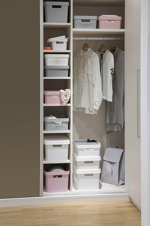 CURVER 04753-n23-00 Infinity Dots White plastic storage box with lid 27 x 36.60 x 15.20 cm 11 Litres