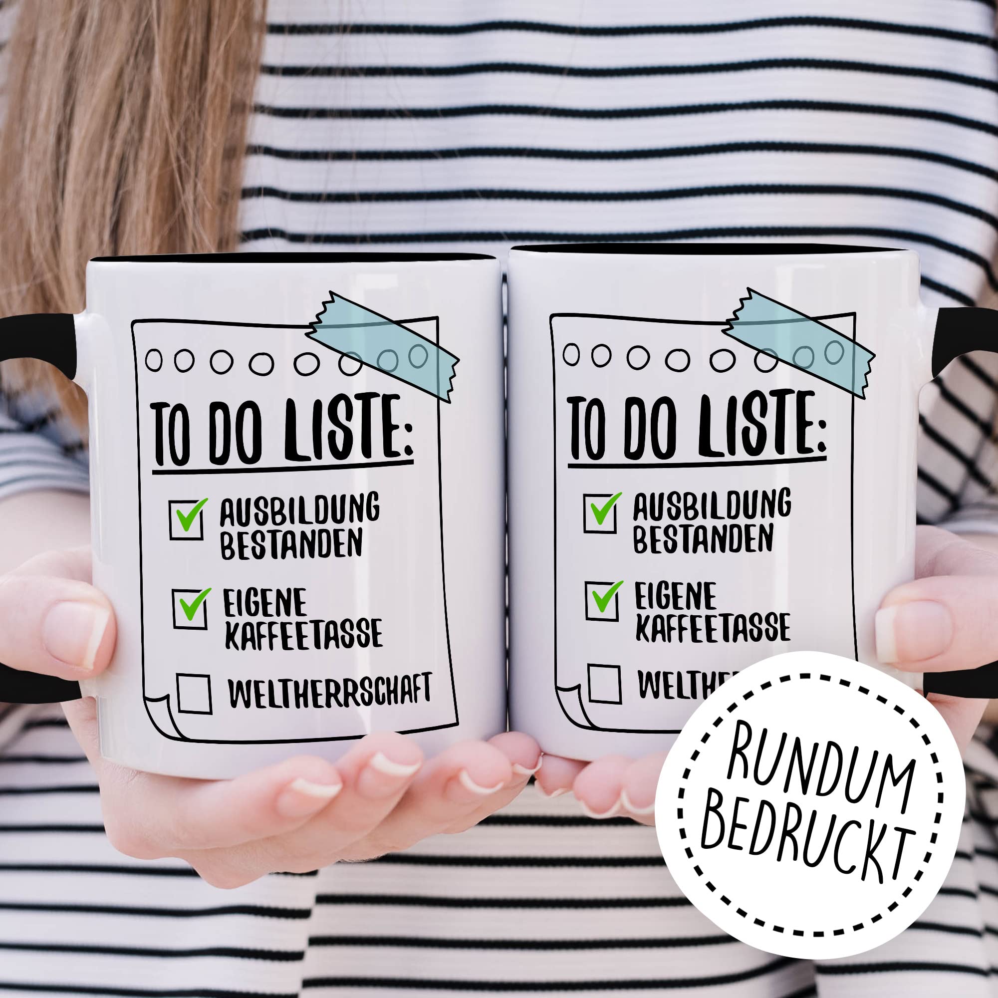 Educación Taza Regalo, Lista Para Hacer La Formación Pasó Su Propia Taza De Café Con Texto En Alemán Divertido, Taza De Café, Felicitación, Graduación, Formación Profesional, Examen Azubi (examen