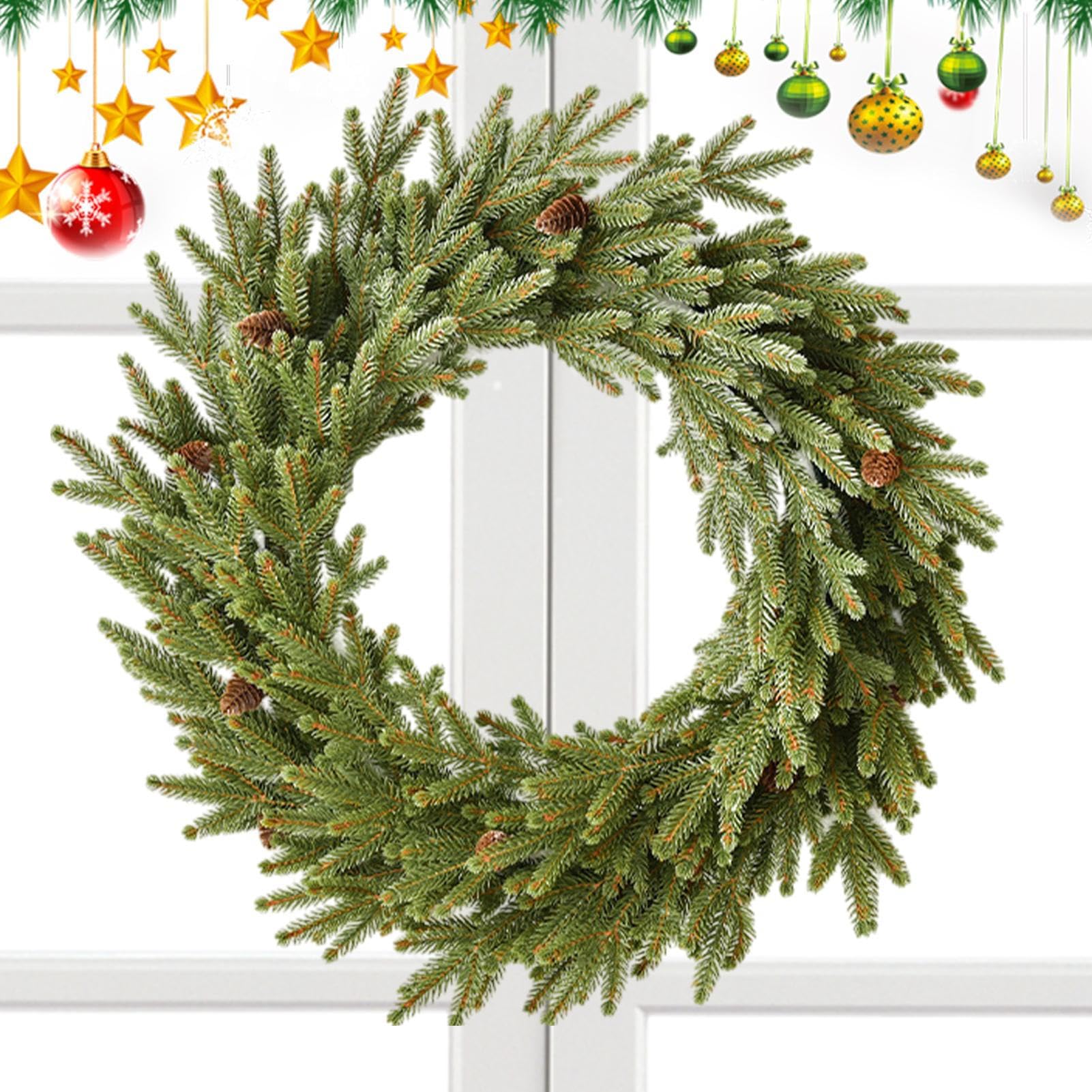 Weihnachts-Türkranz 58 cm Kieferngrün Wanddekoration für die Haustür