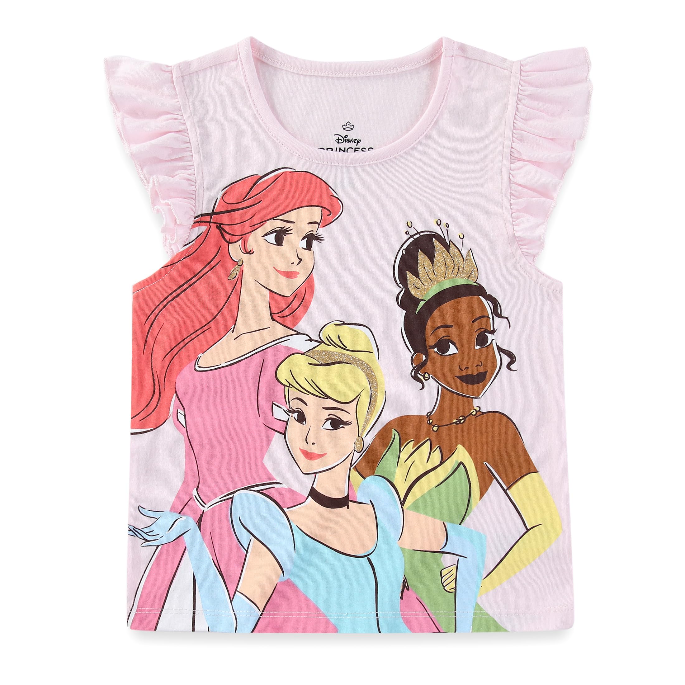Disney Conjunto de camisa de manga corta y falda tutú de tul con banda para el pelo, para niñas y niños grandes