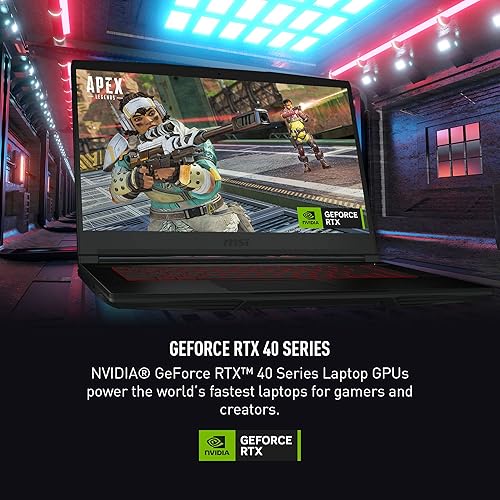 Miniatura 4 de MSI THIN GF63 - Portátil para juegos de 15.6 pulgadas y 144 Hz Intel Core i7-12650H 6+4Core, NVIDIA GeForce RTX 4050, DDR4 de 16 GB, SSD NVMe de 512