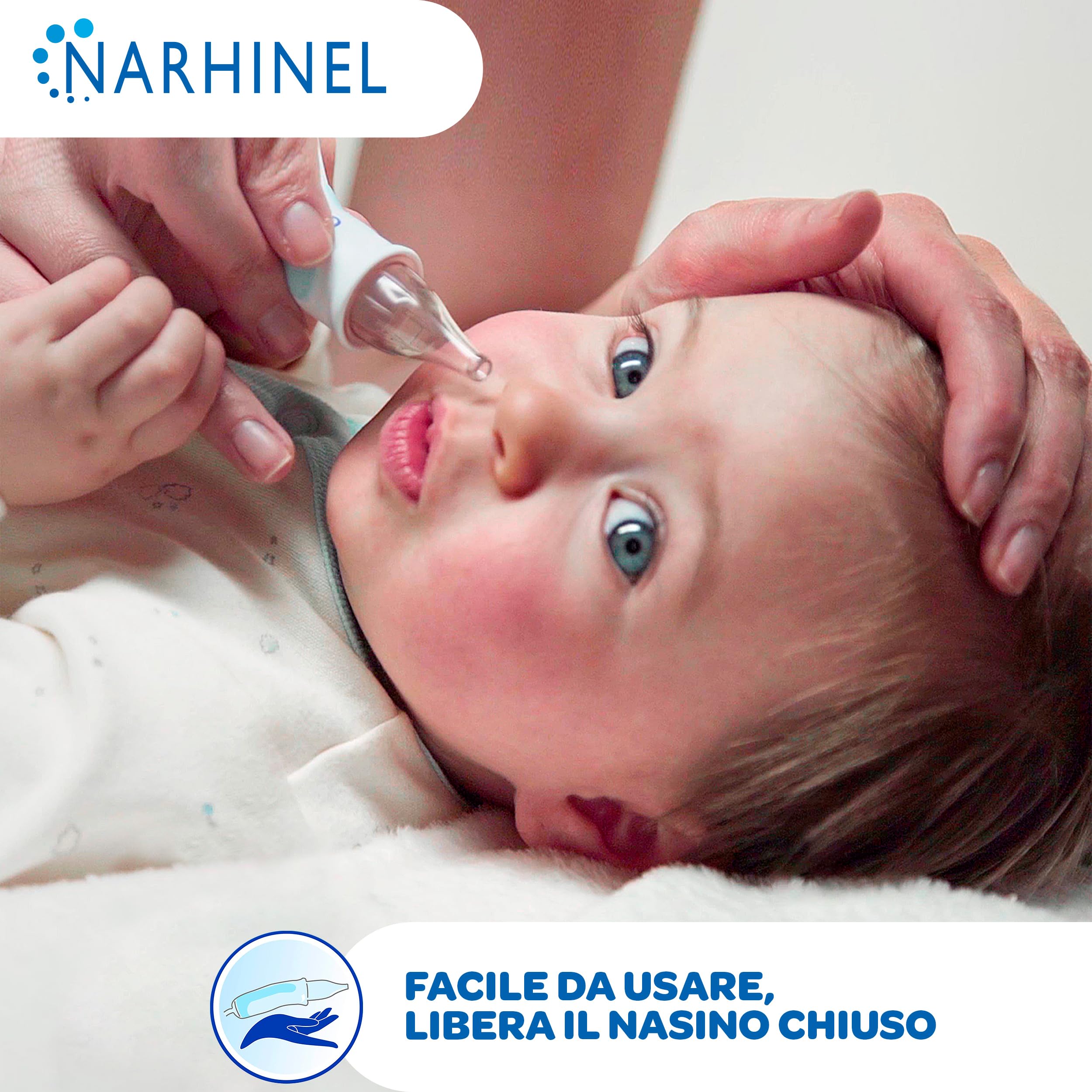 Narhinel MAXI FORMATO 60 Ricambi per Aspiratore Nasale Neonato e Bambini con Filtro Igienico Assorbente per Trattenere il Muco, Monouso, Soft, Pacco da 3x20 ricambi