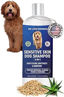 Premium 3-in-1 Sensitive Skin Dog Shampoo, Great for Allergies, Itching, Scratching, Anti-Itch Shampoo for