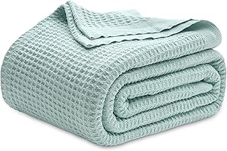 Bedsure Gentlesoft 100% Cotton Blanket Queen Size for Bed - Breathable a...