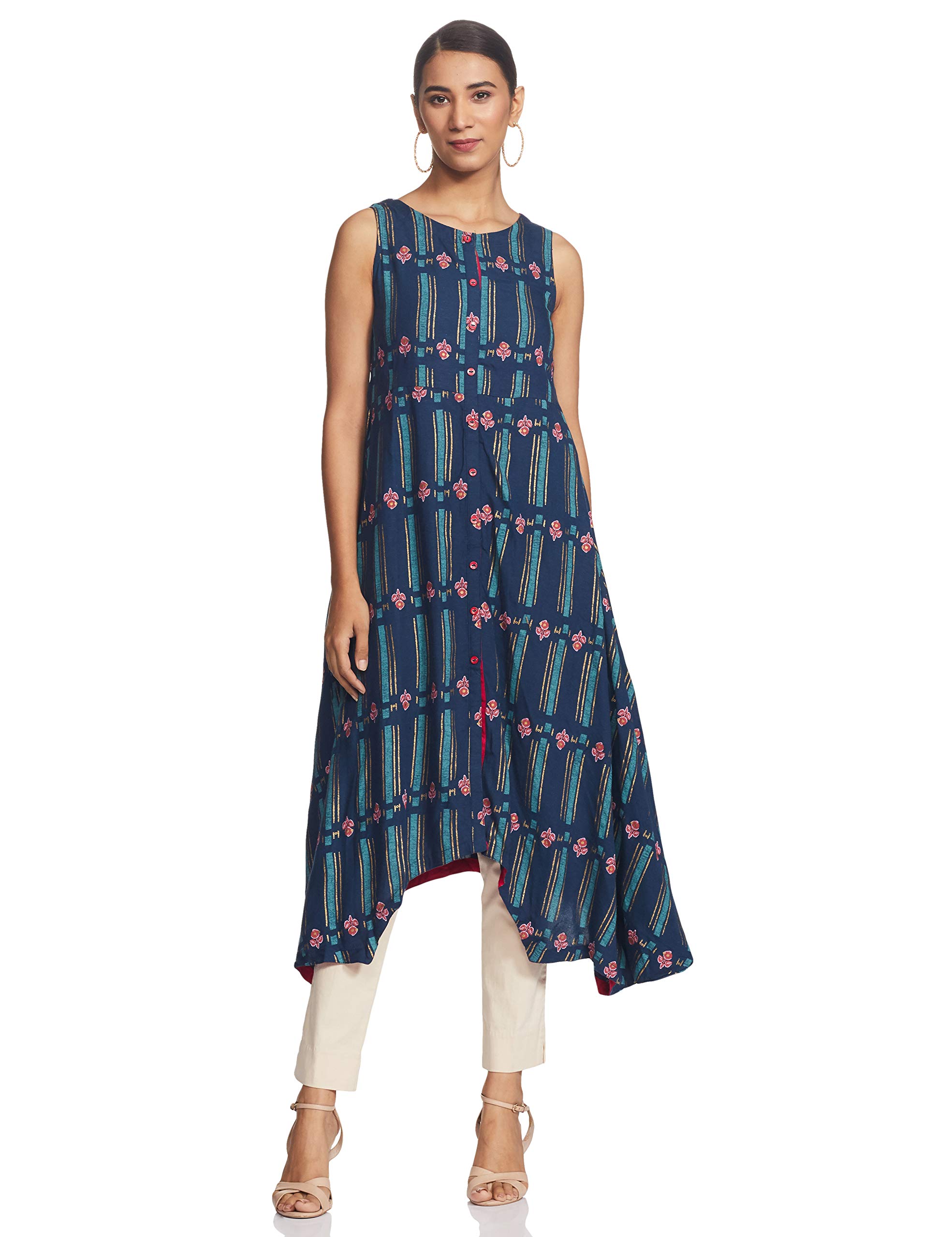 HAUTE CURRY by Shoppers Stop Women's Rayon straight Kurta