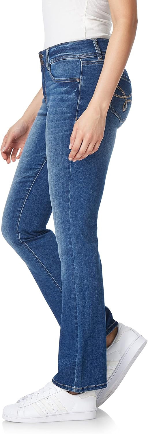 WallFlower Womens Ultra Slim Bootcut Mid-Rise Insta Soft Juniors Jeans - Image 3