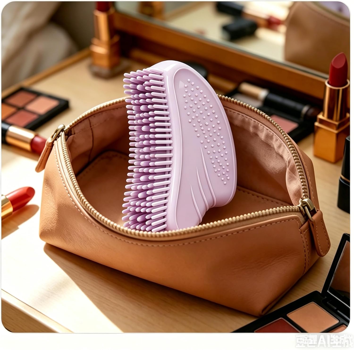 Jade Roller & Gua Sha with Facial Contour Brush & Dual‑End Face Brush