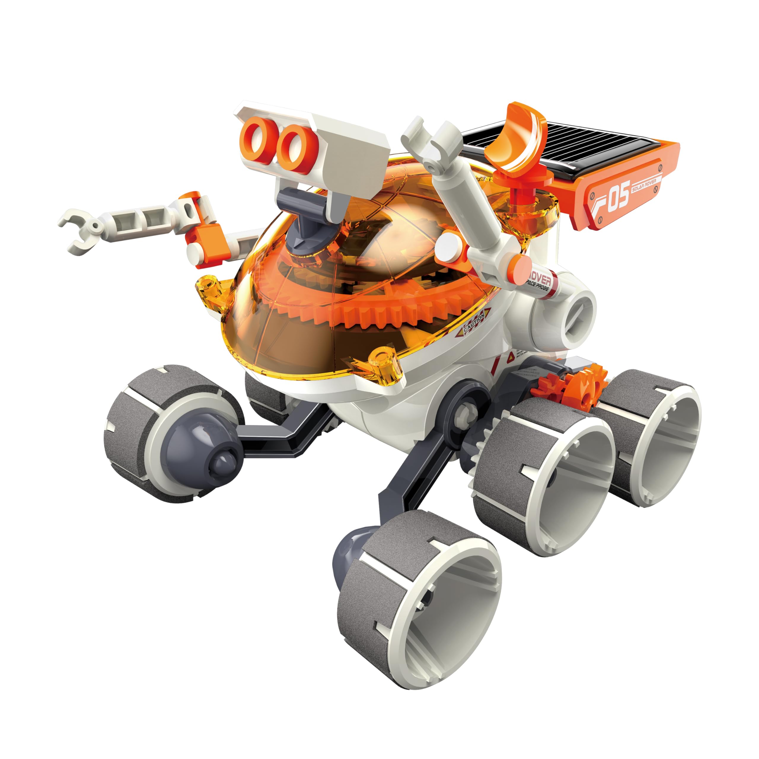 CONSTRUCT & CREATE Solar Rover DIY STEM Build Your Own Project Assembly Set | Science Based ABS Plastic Model Toy Kit for Adults and Children Aged 10+