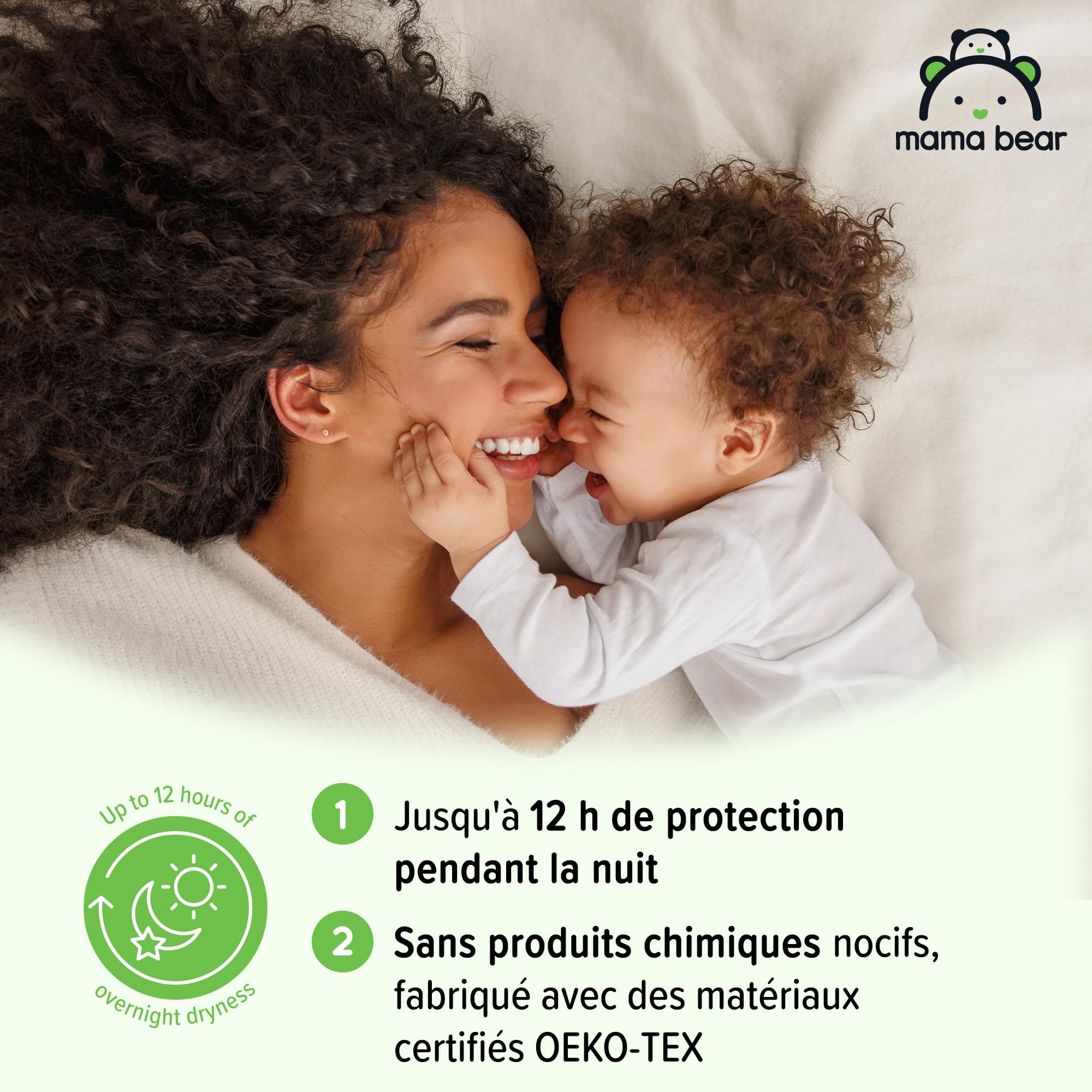 Marque Amazon - Mama Bear Disney Couches bébé Ultra Absorbantes, Taille 4+ (9-15 kg), Blanc, 80 Unités (lot de 1) - PACK MENSUEL