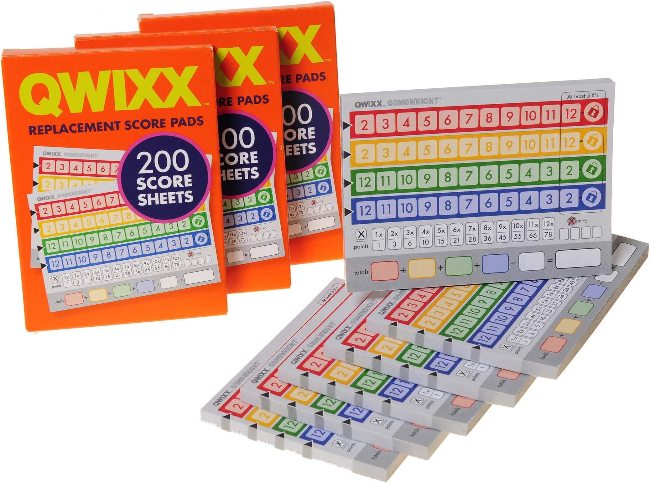 Qwixx, Replacement Score Cards Action Game 3 Pack