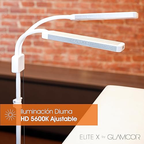 Miniatura 2 de GLAMCOR Elite X - Kit de iluminación LED portátil para extensión de pestañas, esteticista, maquillaje, filmación y fotografía, 5600 K, luz diurna de