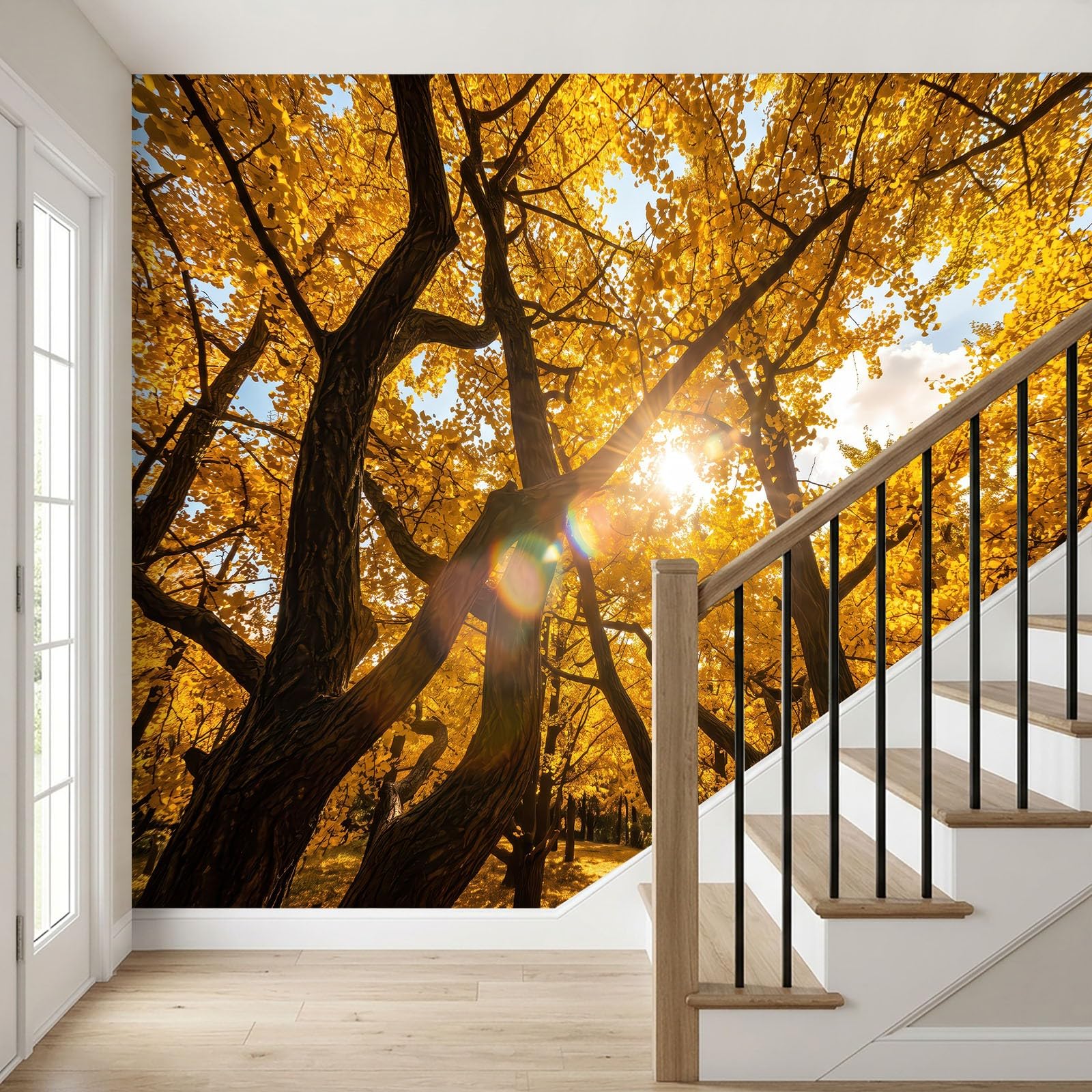 Pflanzen Ginkgobaum Wandtapete Vlies Fototapete 400x280 cm