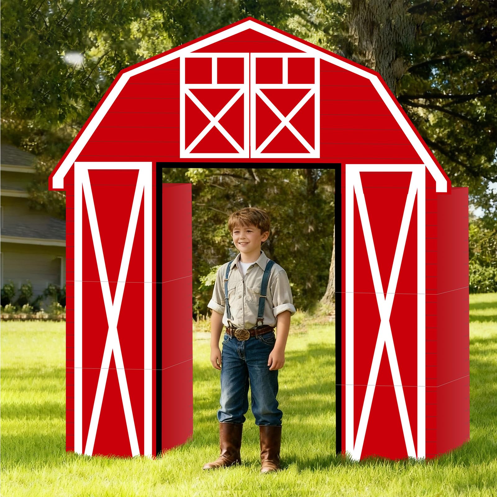 Bucherry 7 Pcs Farm Birthday Party Decor Farm Animal Backdrop