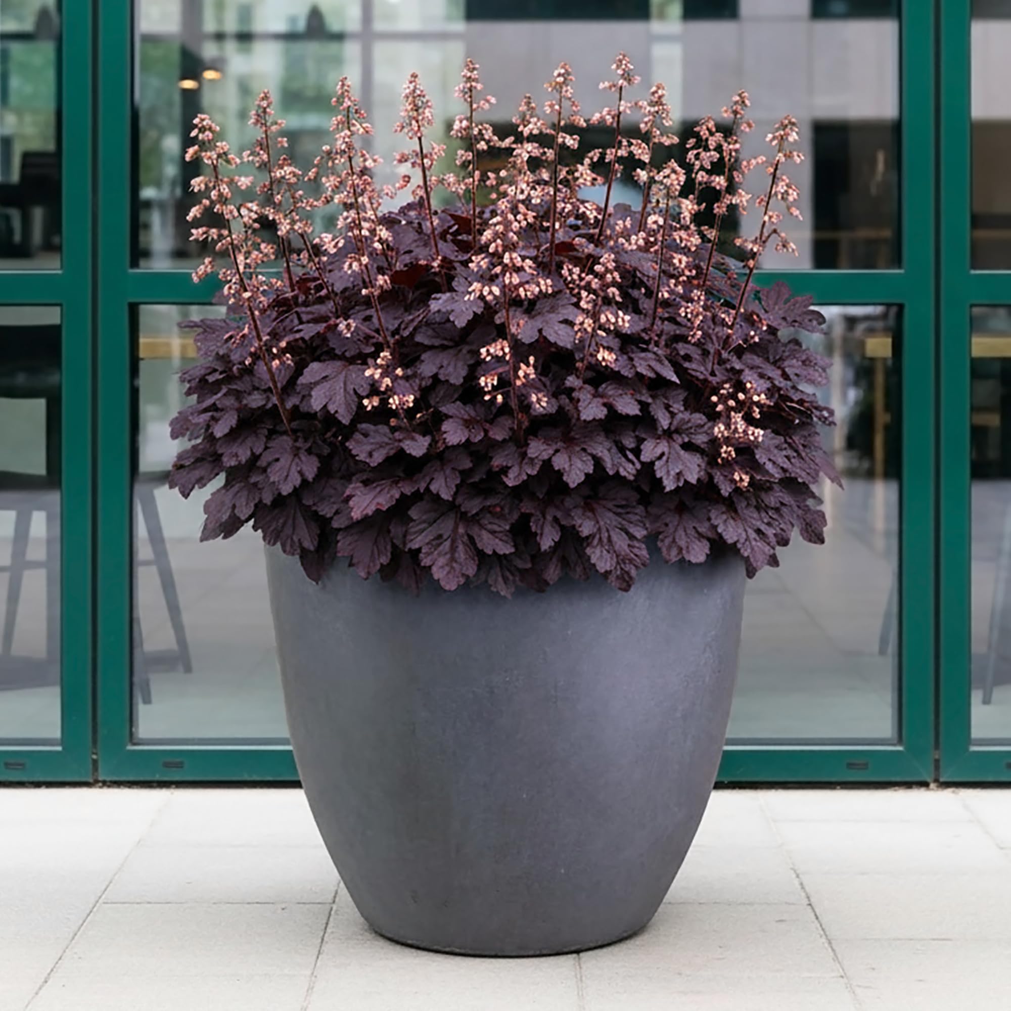 IDEALIST 40cm Planter | Dark Grey Reinforced Stone Egg Flower Pot for Trees | Garden Planters with Drainage Holes W40 H36 cm, with Inner Top D36 cm, 45 litres โ image 1