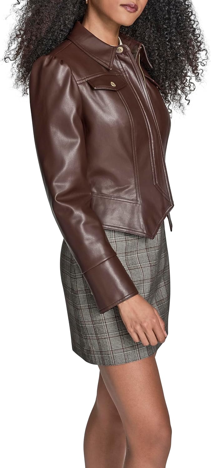 BCBG Women's Faux Leather Pu Moto Jacket - Image 3