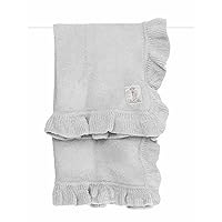 Vista 1 de Little Giraffe Dolce - Manta de bebé con volantes, 29 x 35 pulgadas, color plateado