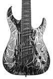 Schecter C-7 MS Silver Mountain Electric Guitar - Black and Silver
