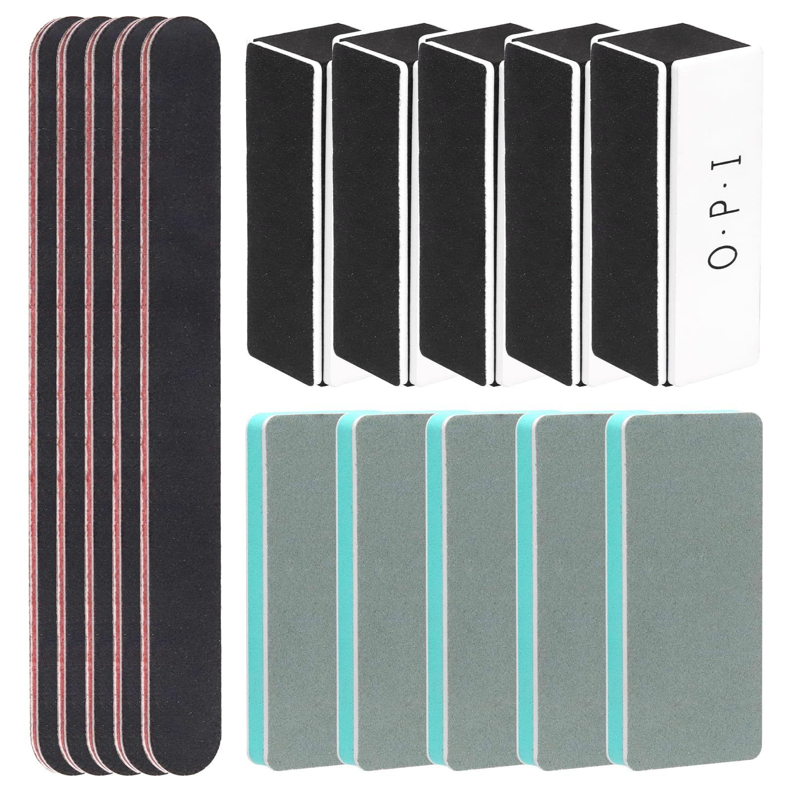 Keadic 15Pcs 3 Types Sanding Sticks Files Assorted