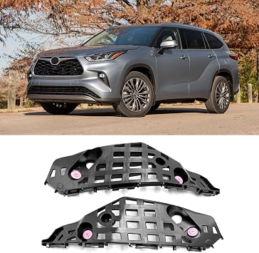 Yumzeco 2PCS Fit For Toyota Highlander Front Bumper Brackets 2020 2021 2022 | Left and Right Side Highlander Plastic Bumper Retainers Replace for 521450E100 521460E100 Will NOT Fit XSE Models