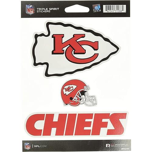 Rico Industries NFL Football Triple Spirit Stickers Triple Sticker Sheet