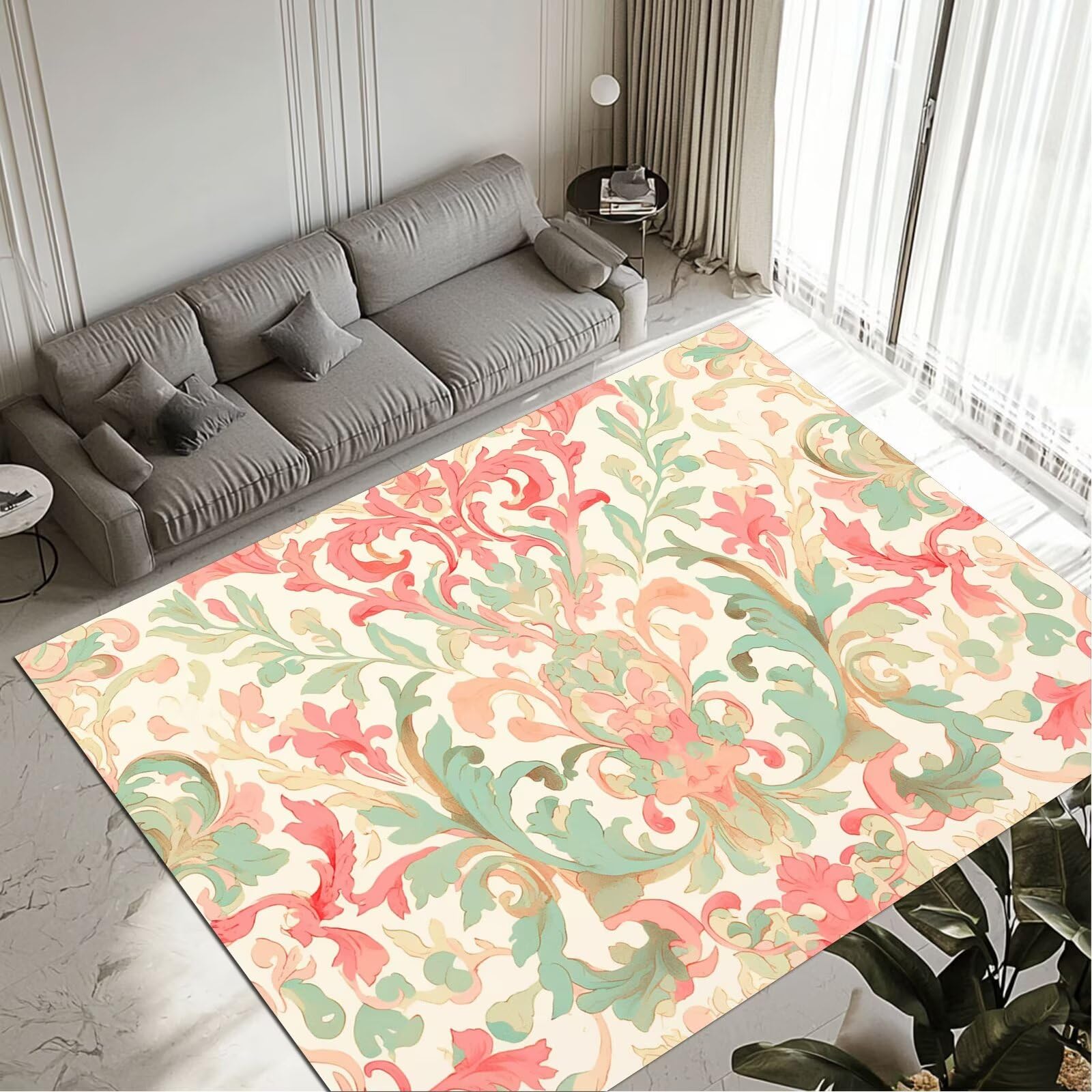 Tapis de salon lavable 50x80cm imperméable et antidérapant de couloir