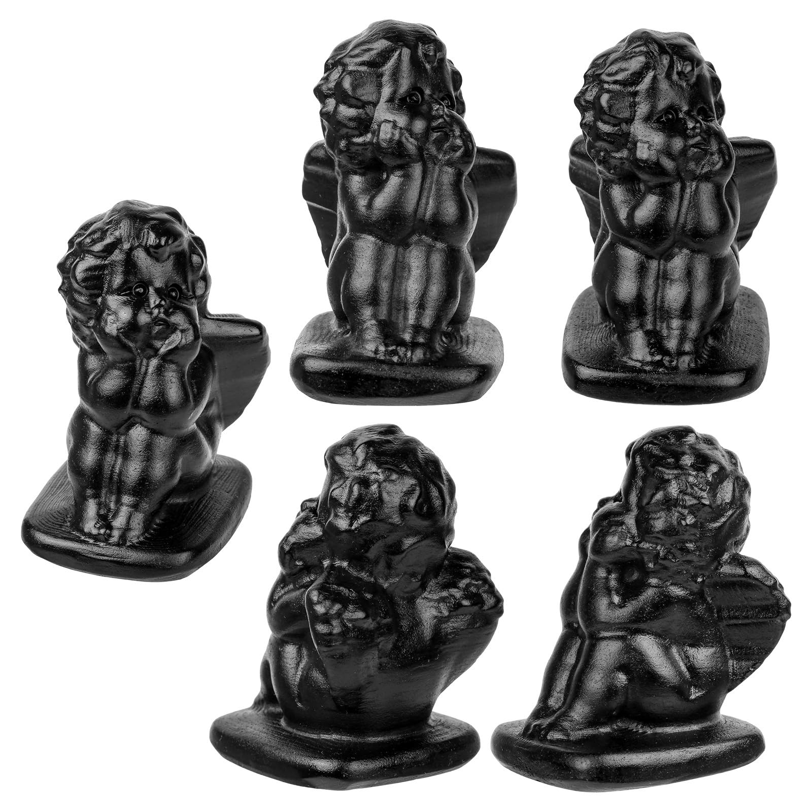 Nupuyai Carved Obsidian Baby Angel Statue - Image 3