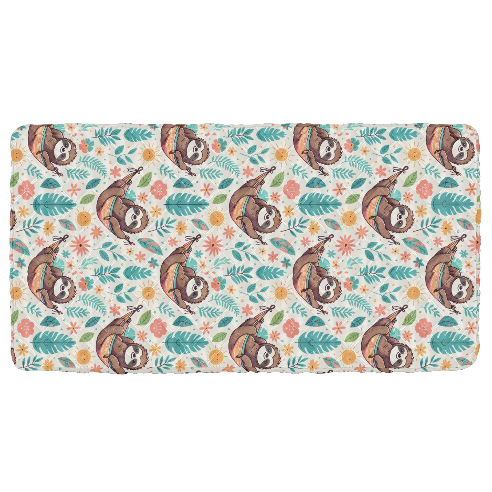 Portable Toddler Bed Sheet for Kids Cute Sloth with Hammock Travel Bed Fitted Sheet