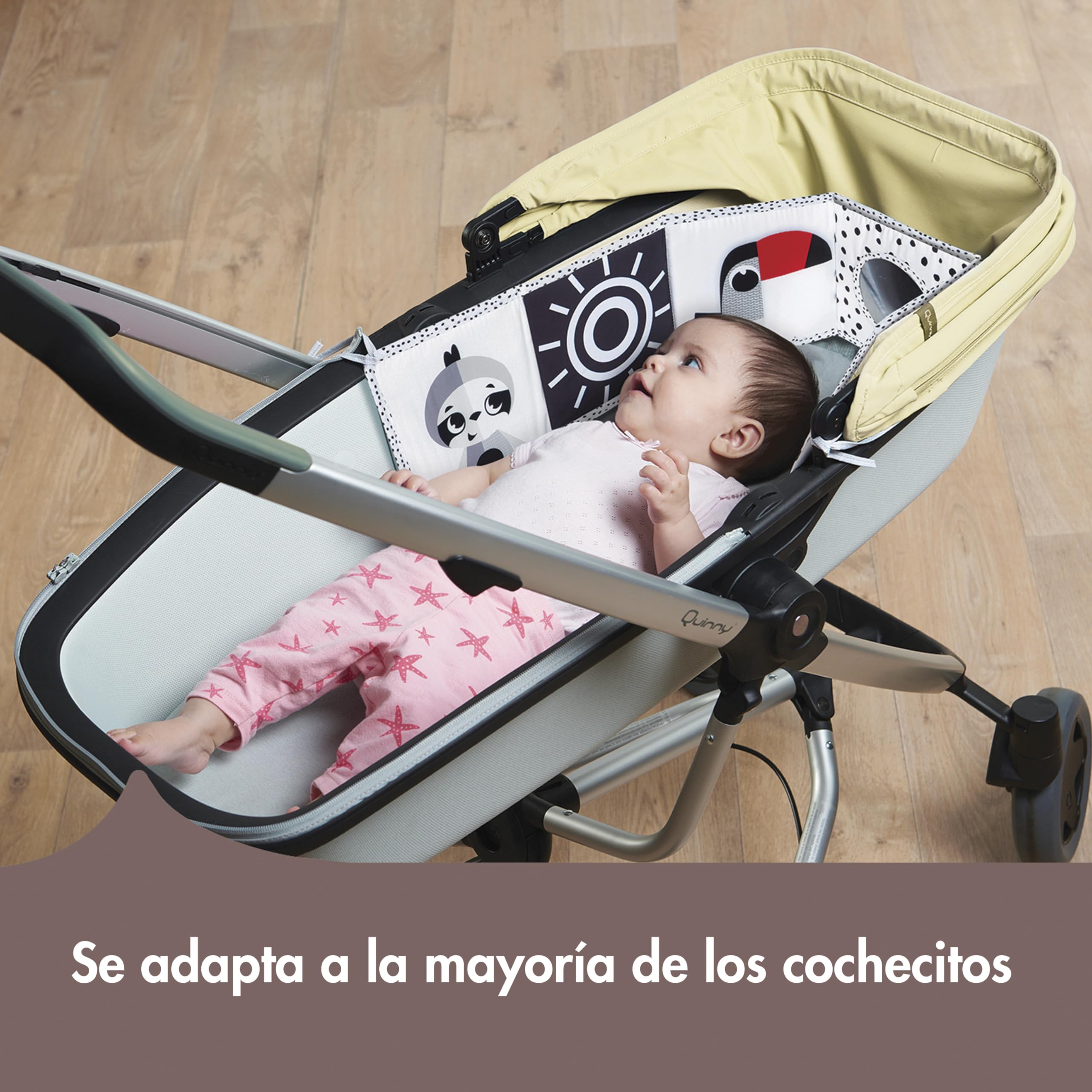 Tiny Love, Primer Libro de Doble Cara, Libro Bebe, 0+ Meses, Libro Sensorial Bebe, Blanco y Negro, 2 Caras, 7 Actividades, Favorece Sentidos, Habilidades y Vista, Tiempo Boca Abajo, Boho Chic